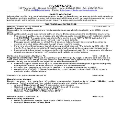 R davis mgr | DOC