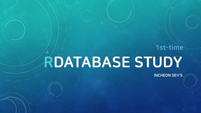 토이 프로젝트를 위한 속성 RDB(MySQL) 스터디 1