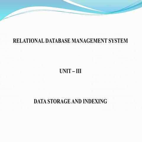 Data storage and indexing | PPT