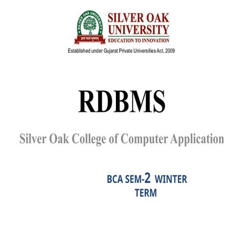 RDBMS stands for Relational Database Management System. It is a type of datab...