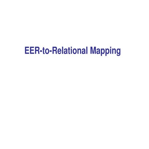 RDBMS ER2 Relational