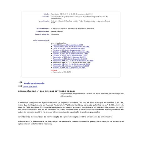 Resolucao rdc no 275 de 21 de outubro de 2002 - anvisa | PDF