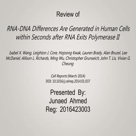 RNA-DNA Differences (RDDs) are Generated after RNA Exits Pol-II