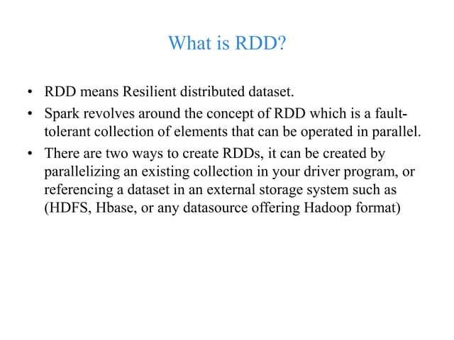 Rdd transformations