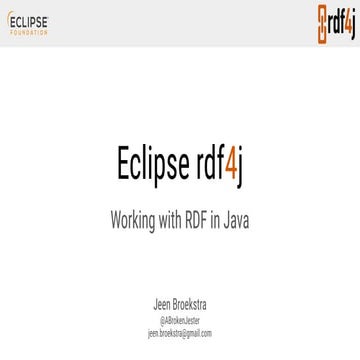 Eclipse RDF4J - Working with RDF in Java | PPT