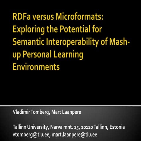RDFa Versus Microformats