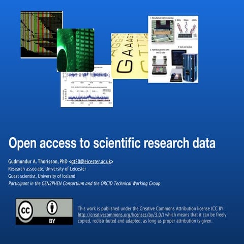 RDFC2012 Open Access to Research Data