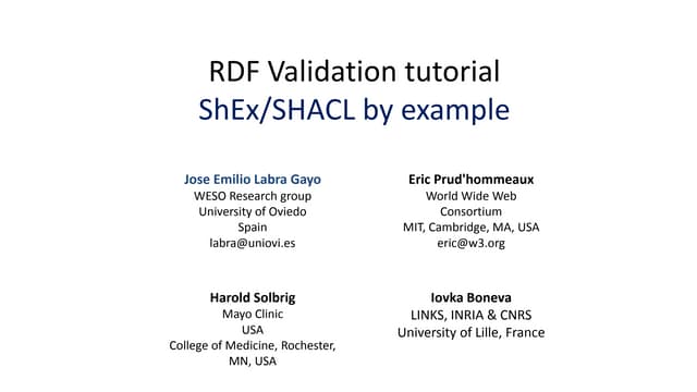 RDF validation tutorial