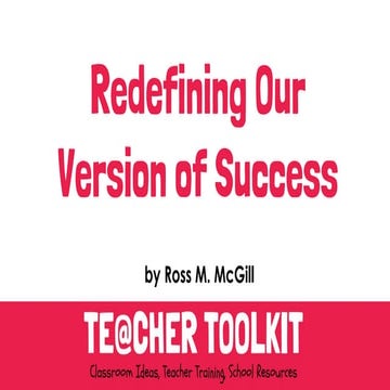 Redefining Our Version of Success by @TeacherToolkit