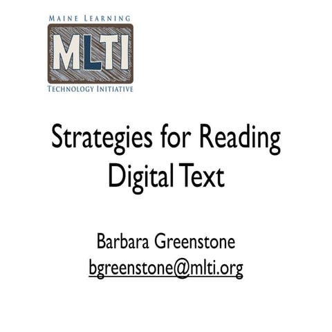 Reading Digital Text
