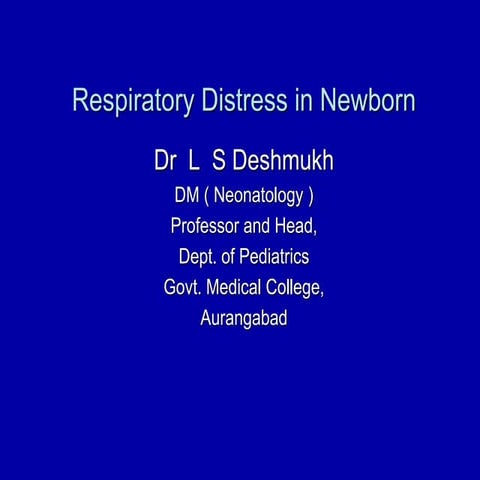 Respiratory distress in newborn | PPTX