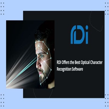 RDI Offers the Best Optical Character Recognition Software.pptx