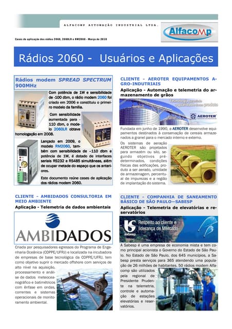 Rádios 2060 - Usuários e aplicações...