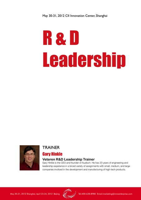 R&amp;D Leadership