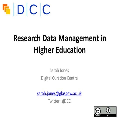RDM in higher education