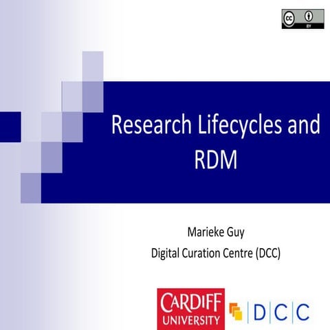 Research Lifecycles and RDM