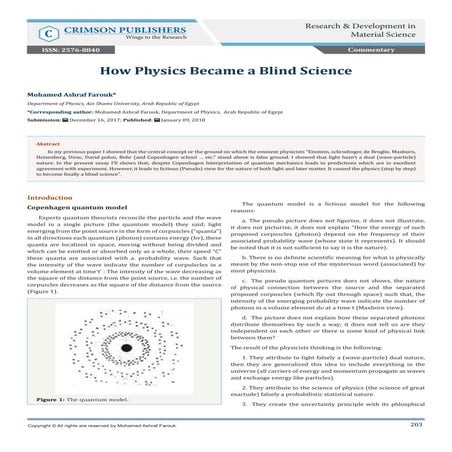 How Physics Became a Blind Science_Crimson Publishers