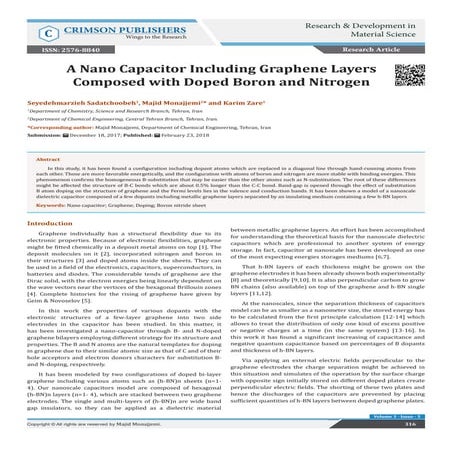 A Nano Capacitor Including Graphene Layers Composed with Doped Boron and Nitr...