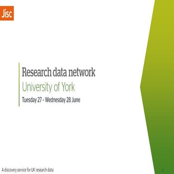 A discovery service for UK research data