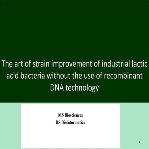 Industrial Applications and Biotechnological Advances of Lactic Acid ...