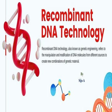 rDNA Technology in Biotechnology (Exam Point of View)