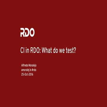 RDO and Ceph meetup BCN - Testing in RDO