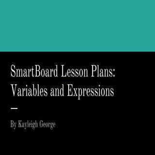SmartBoard Lesson Plans