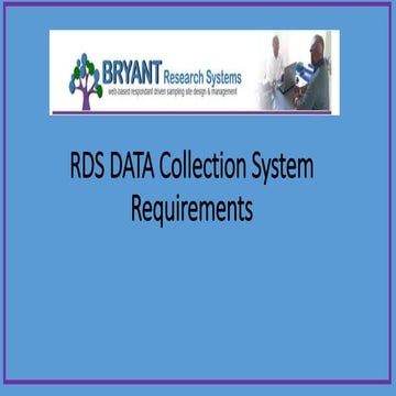 RDS DATA Collection System Requirements | PPTX