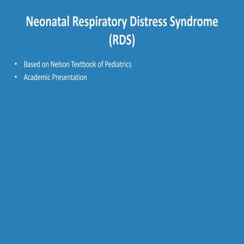 Respiratory Distress Syndrome | PPTX