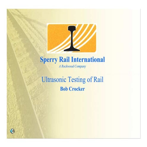 Rdso Presentation Sperry Rail India