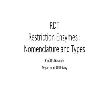 RDT Restriction Enzymes.pptx