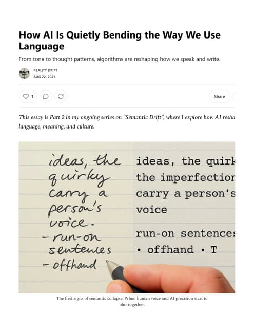 RDWP-02: How AI Shapes Human Language in Subtle Ways
