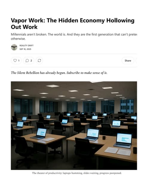 RDWP-16: Vapor Work — The Illusion of Productivity
