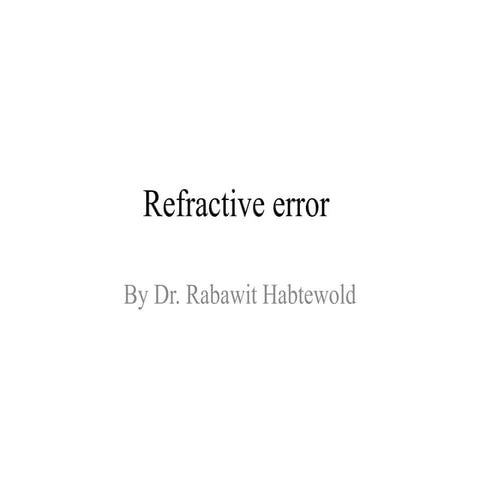 Refraction error is most common problem in the elderly.