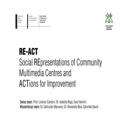 PhD topic and progress presentation @ MCT, Maputo