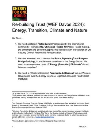 Re-building Trust (Wef Davos 2024)- EFOW