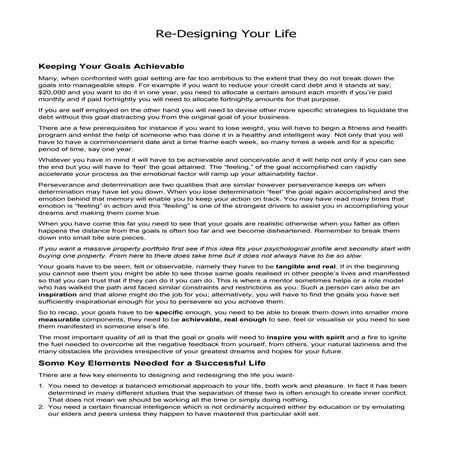 Re designing your life- sv.
