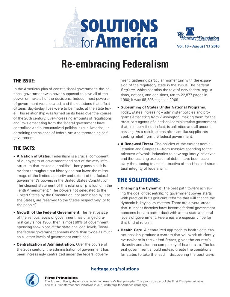 Why It Matters Who Governs Americas >> Re Embracing Federalism Why It Matters Who Governs Americas >> Re Embracing Federalism