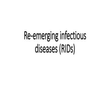 Emerging and reemerging infectious diseases | PPTX