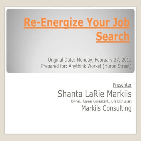 Re-energize your job search