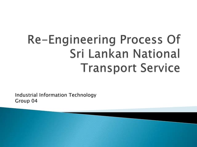 Re engineering process of sri lankan national transport service