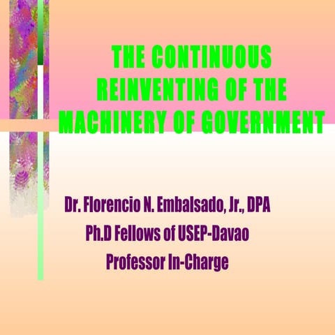 Re inventing the government | PPT
