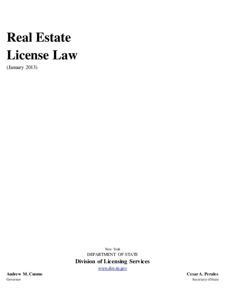 Real Estate License Law