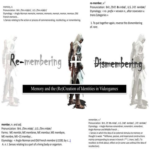 Re membering and dismembering: Memory and the (Re)Creation of ...