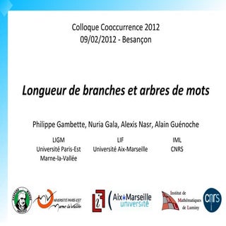 Longueur de branches et arbres de mots