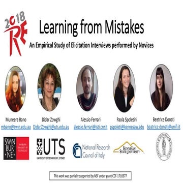 Learning from Mistakes: An Empirical Study of Elicitation Interviews performe...