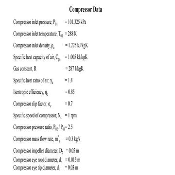 centrifugal-Compressor-stage-design for impeller, diffuser and volute | PDF