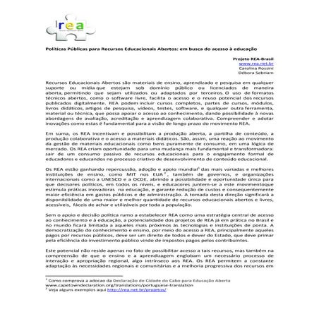 Políticas Públicas para REA