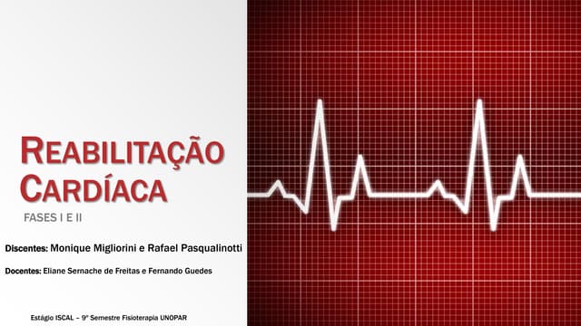 Reabilitação cardíaca fases II e III