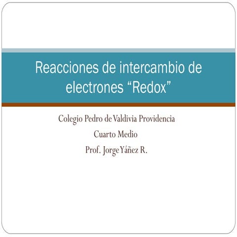 Reacciones De Intercambio De Electrones